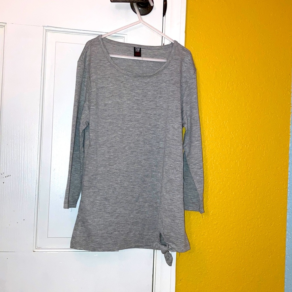 Gray half sleeve soft girls shirt